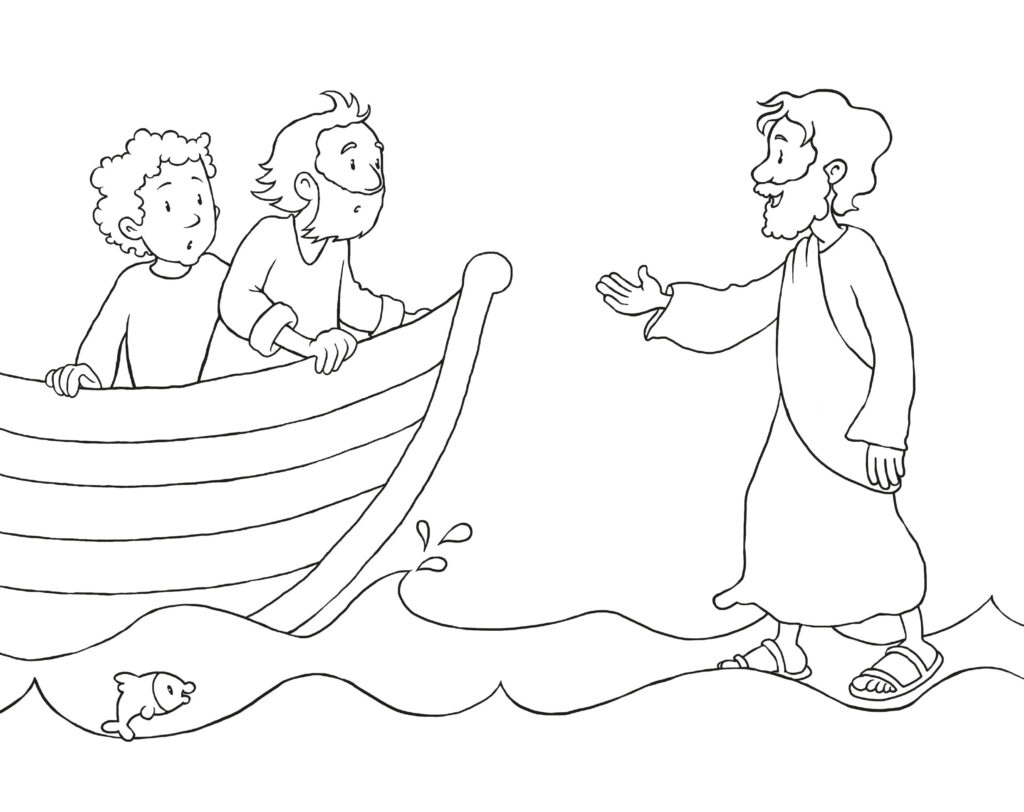 Jesus läuft auf dem Wasser