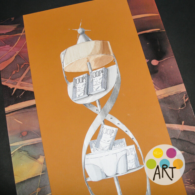 Ole Husmann Illustration Verkaufsdisplay