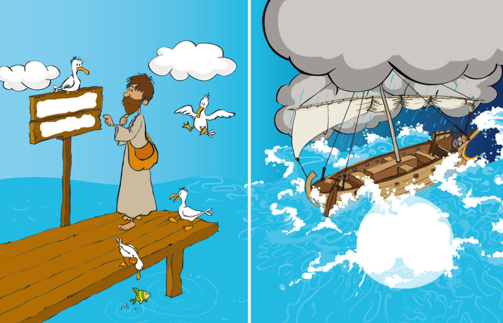 Rubbel-Rätsel-Heft Jona flieht vor Gott