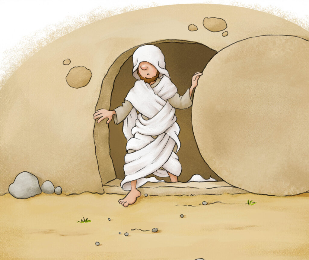 Lazarus kommt aus dem Grab