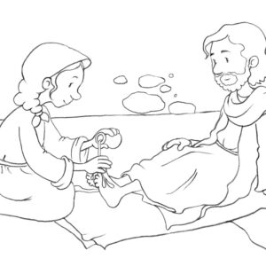 Maria salbt Jesu Füße