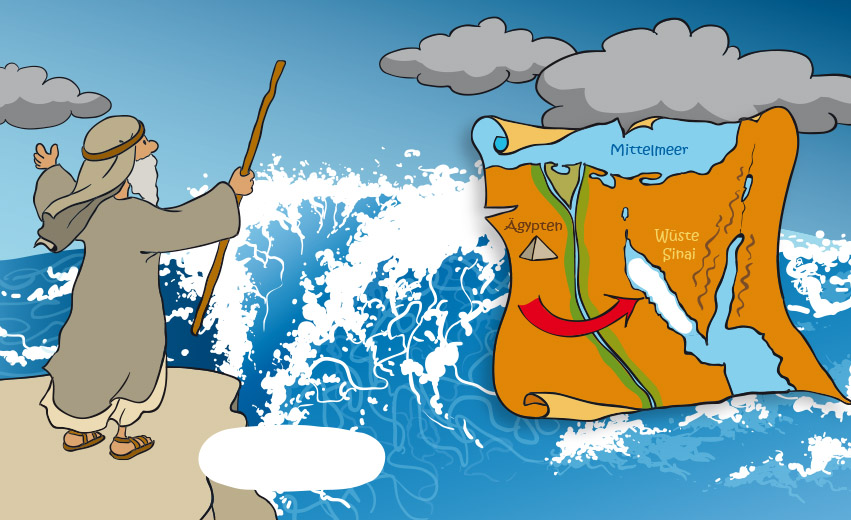 Rubbel-Rätsel-Heft Ein Meer wird geteilt